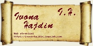 Ivona Hajdin vizit kartica